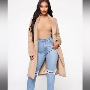 Tan Trench coat, fashion nova it’s a long story tan coat